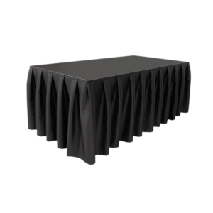 Pleated stage skirt hire